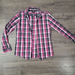 Men's plaid button down shirt by Apt.9 size 16.5